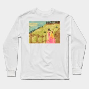 Korean hanbok couple on the cliff Long Sleeve T-Shirt